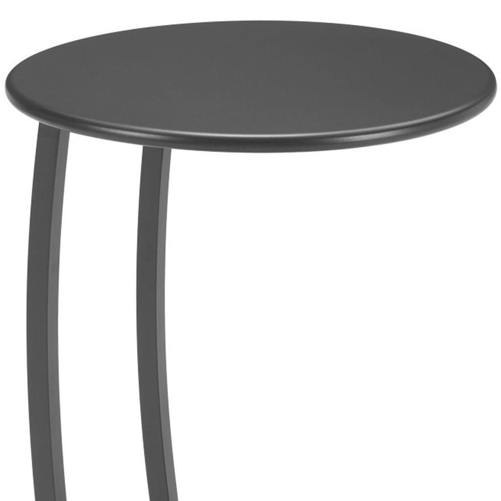 20" Black Aluminum Round Outdoor Side Table HomeRoots