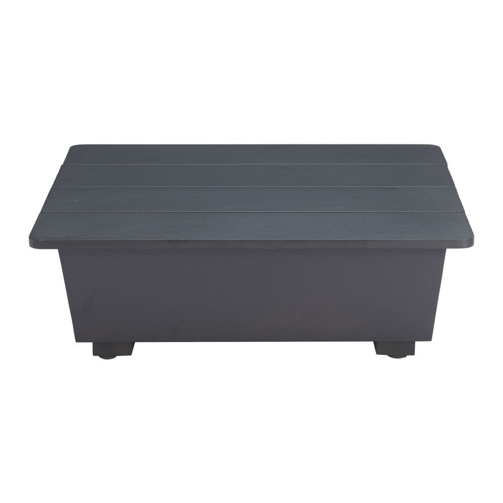 32" Gray Aluminum Square Outdoor Coffee Table HomeRoots
