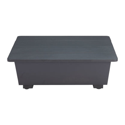 32" Gray Aluminum Square Outdoor Coffee Table HomeRoots