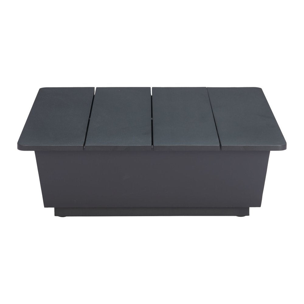 32" Gray Aluminum Square Outdoor Coffee Table HomeRoots
