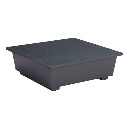 32" Gray Aluminum Square Outdoor Coffee Table HomeRoots