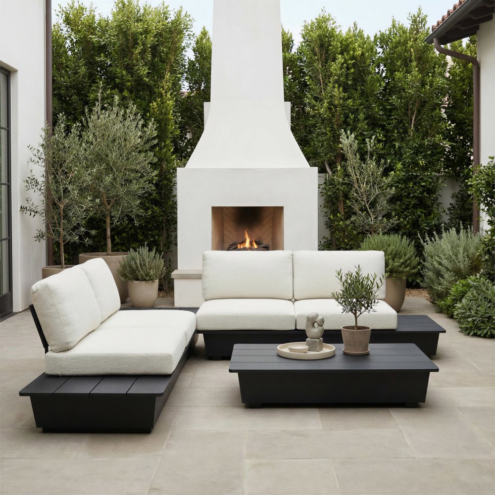 32" Gray Aluminum Square Outdoor Coffee Table HomeRoots