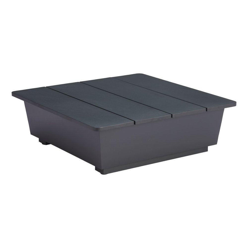 32" Gray Aluminum Square Outdoor Coffee Table HomeRoots