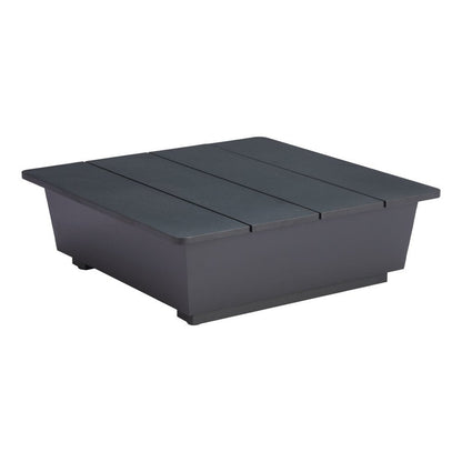32" Gray Aluminum Square Outdoor Coffee Table HomeRoots