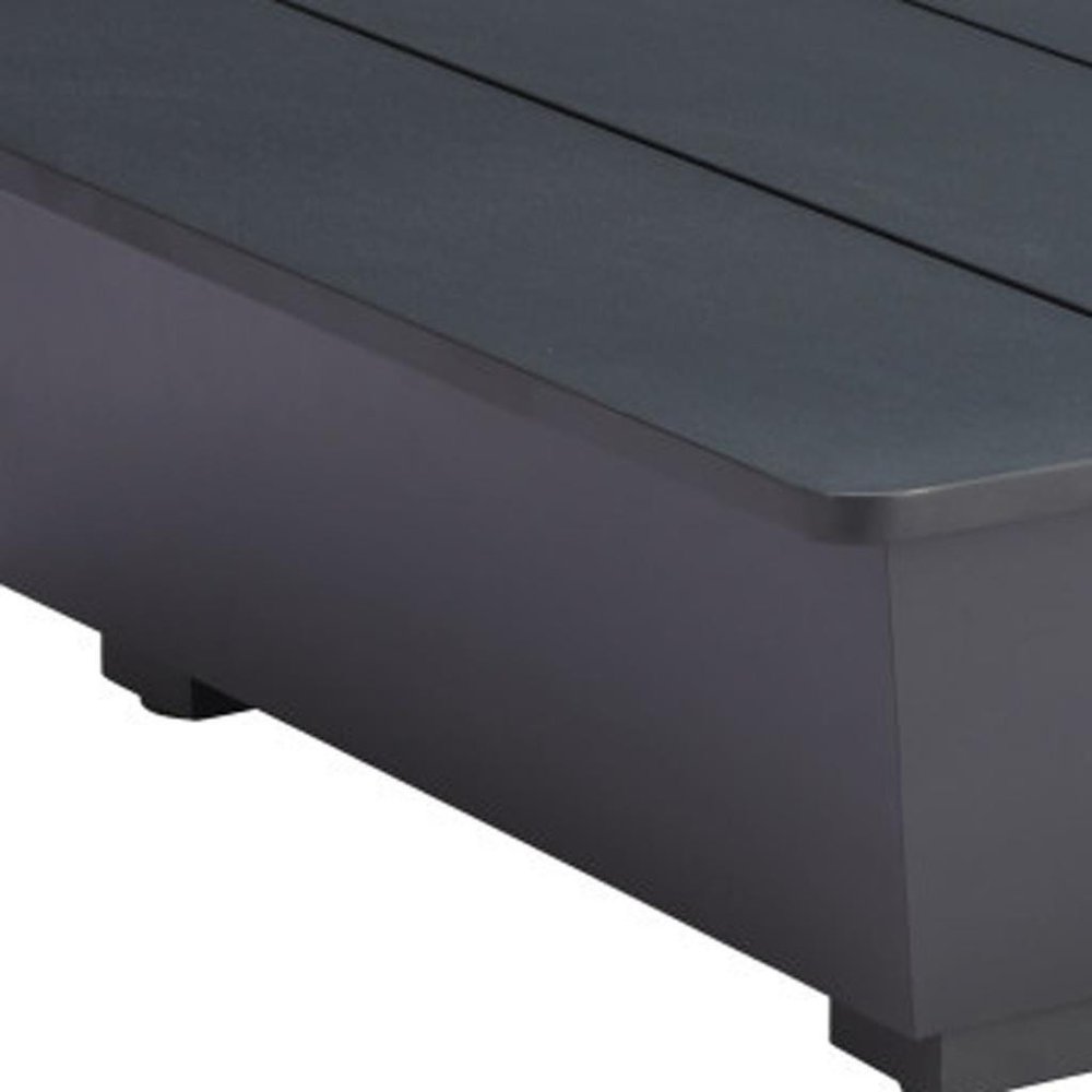 32" Gray Aluminum Square Outdoor Coffee Table HomeRoots