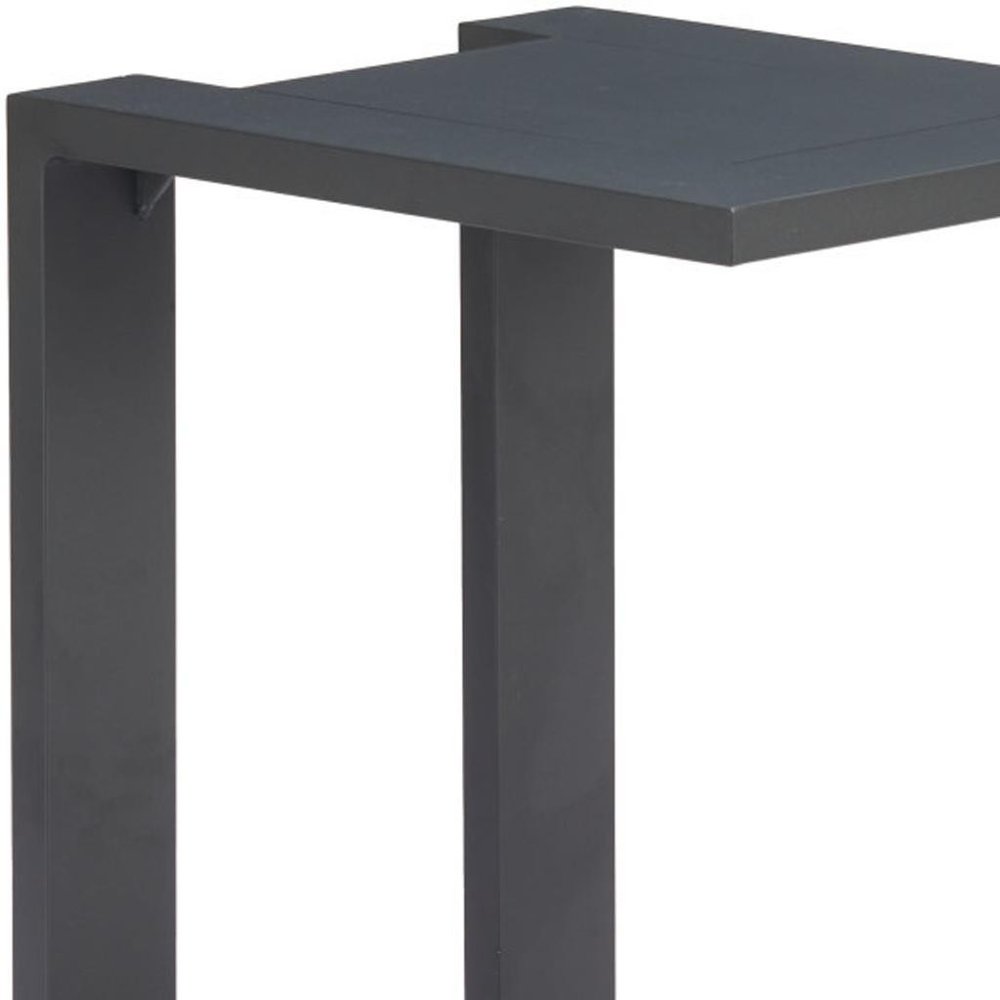 18" Black Aluminum Outdoor Side Table HomeRoots
