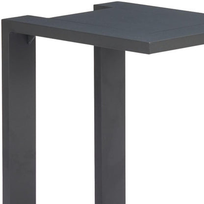 18" Black Aluminum Outdoor Side Table HomeRoots