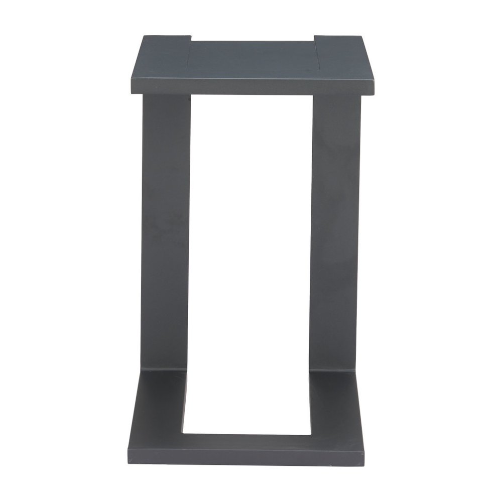 18" Black Aluminum Outdoor Side Table HomeRoots