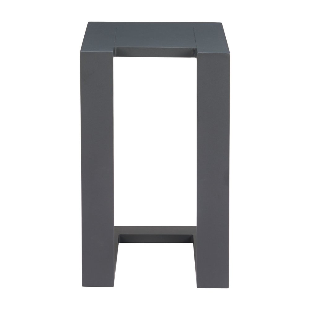 18" Black Aluminum Outdoor Side Table HomeRoots