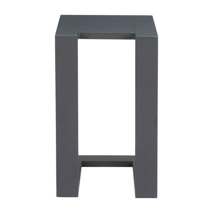18" Black Aluminum Outdoor Side Table HomeRoots