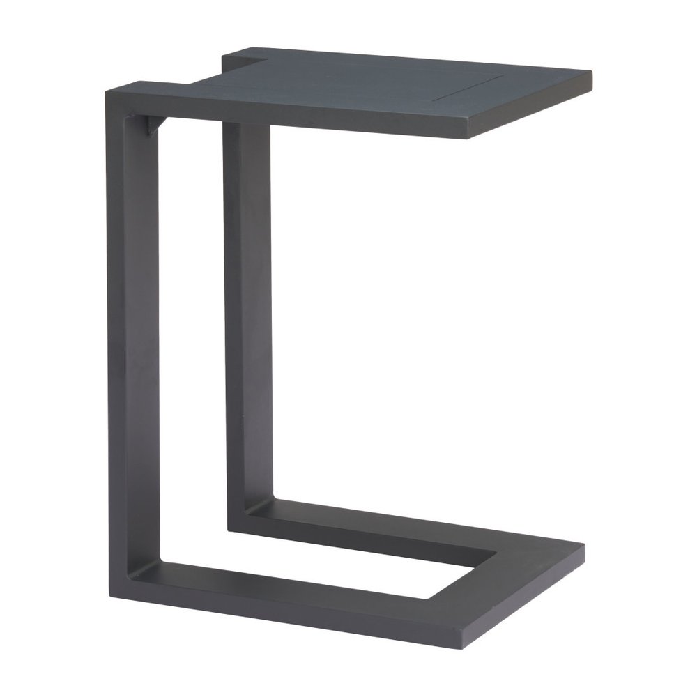 18" Black Aluminum Outdoor Side Table HomeRoots