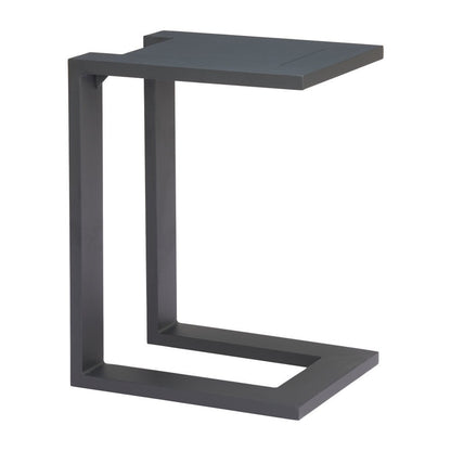 18" Black Aluminum Outdoor Side Table HomeRoots