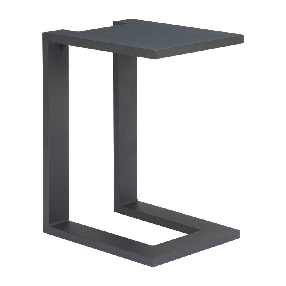 18" Black Aluminum Outdoor Side Table HomeRoots