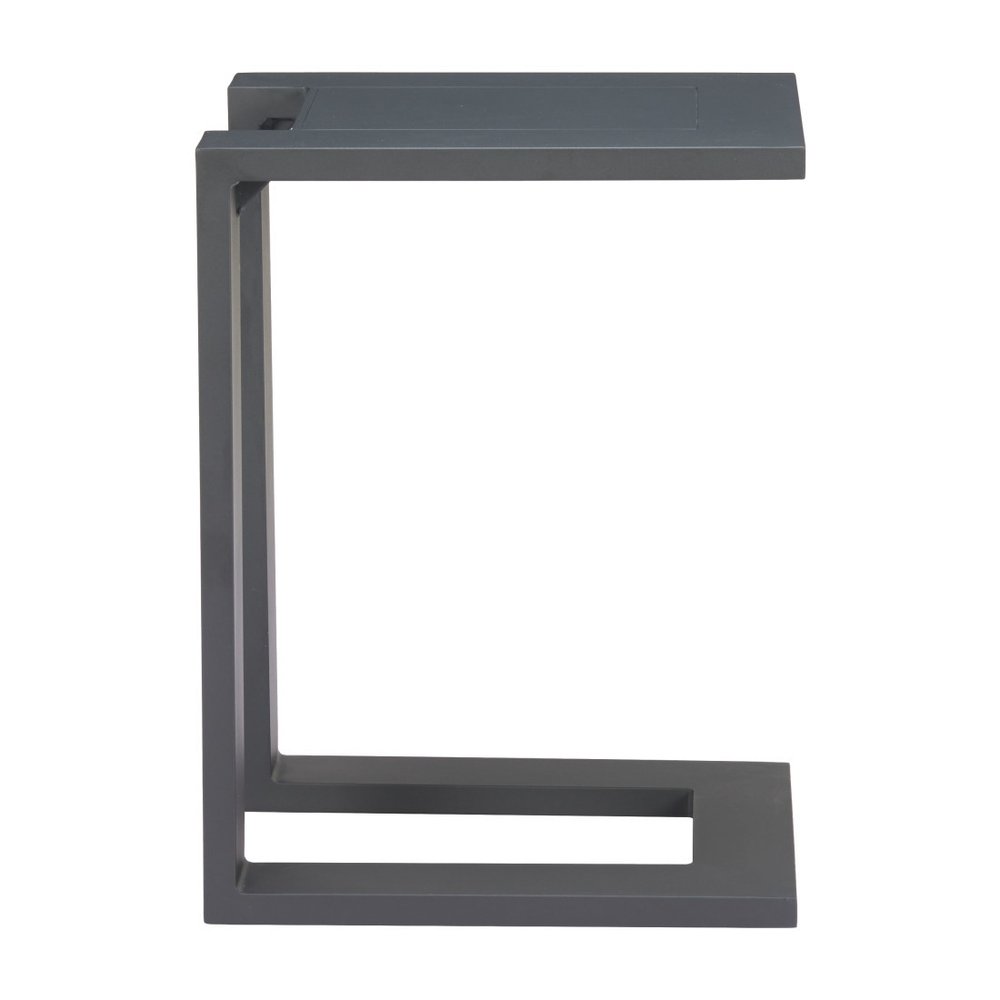18" Black Aluminum Outdoor Side Table HomeRoots