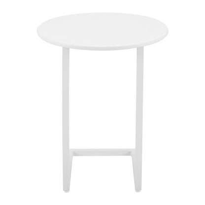 20" White Aluminum Round Outdoor Side Table HomeRoots