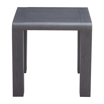 23" Black Aluminum Square Outdoor Side Table HomeRoots