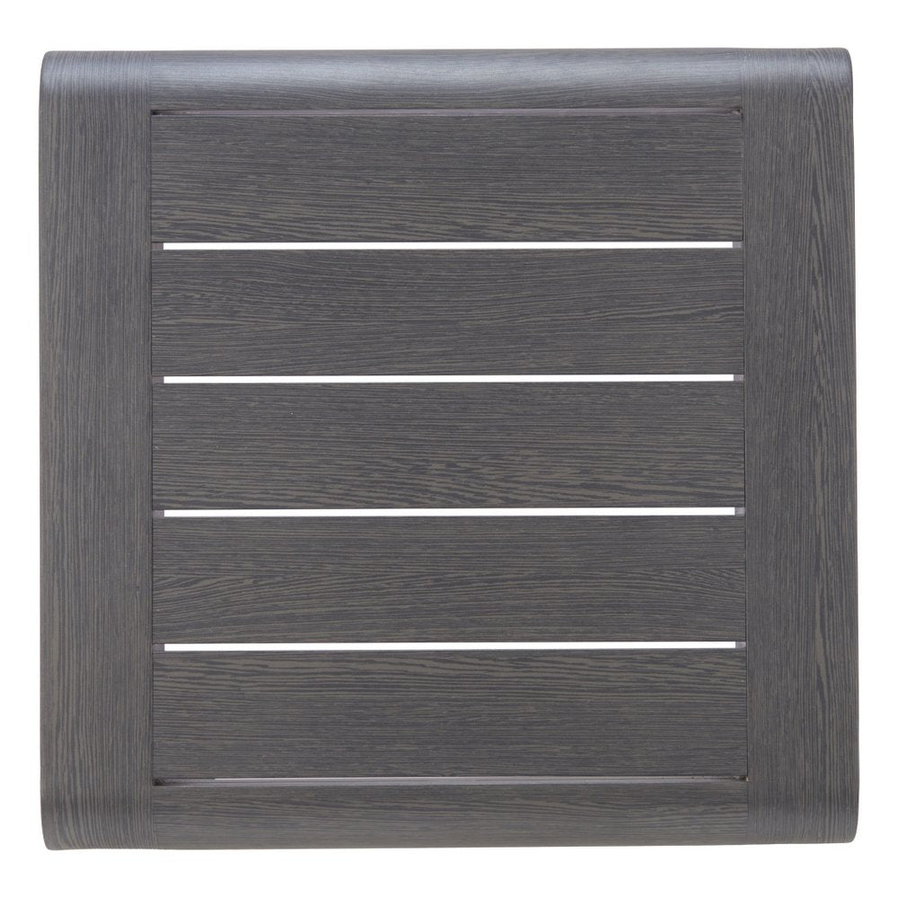 23" Black Aluminum Square Outdoor Side Table HomeRoots