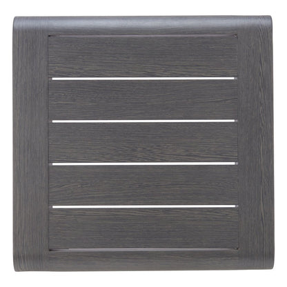 23" Black Aluminum Square Outdoor Side Table HomeRoots