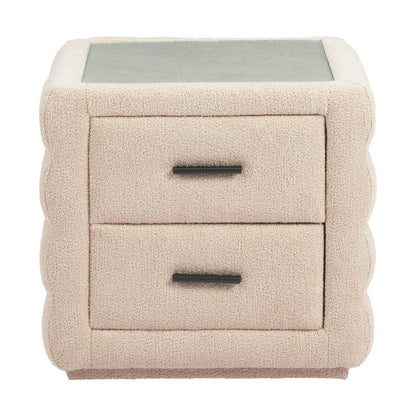 17" Beige Wood Pedestal End Table HomeRoots