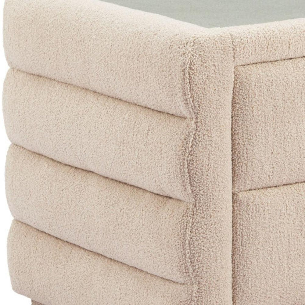 17" Beige Wood Pedestal End Table HomeRoots