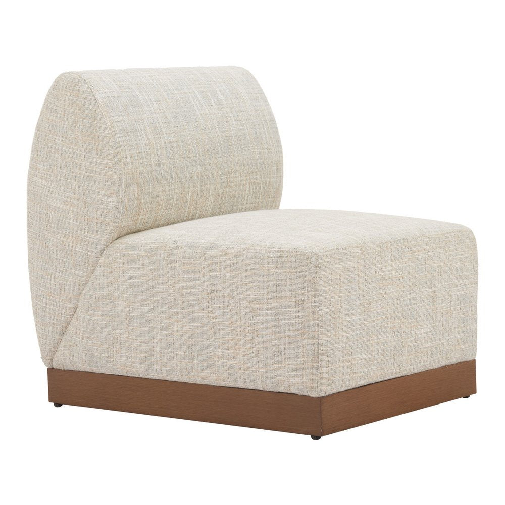 24" Beige Aluminum Outdoor Accent Chair — view 8