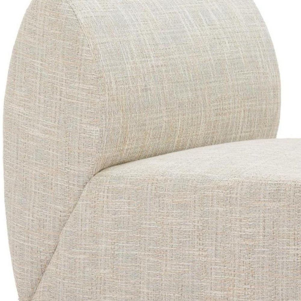 24" Beige Aluminum Outdoor Accent Chair — view 10