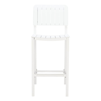 30" White Aluminum Outdoor Bar Height Chair HomeRoots