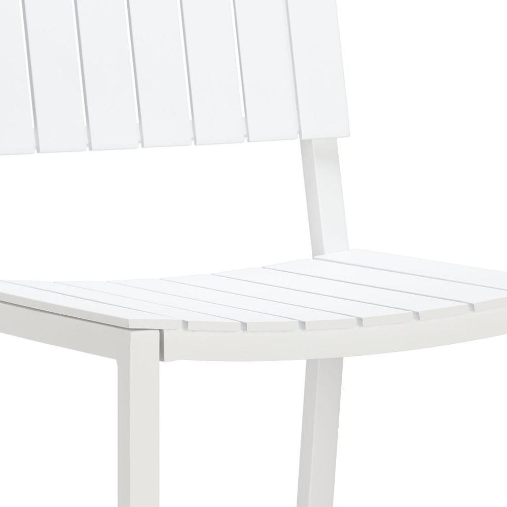 30" White Aluminum Outdoor Bar Height Chair HomeRoots