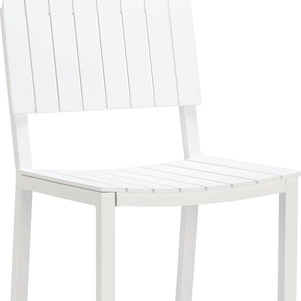 30" White Aluminum Outdoor Bar Height Chair HomeRoots