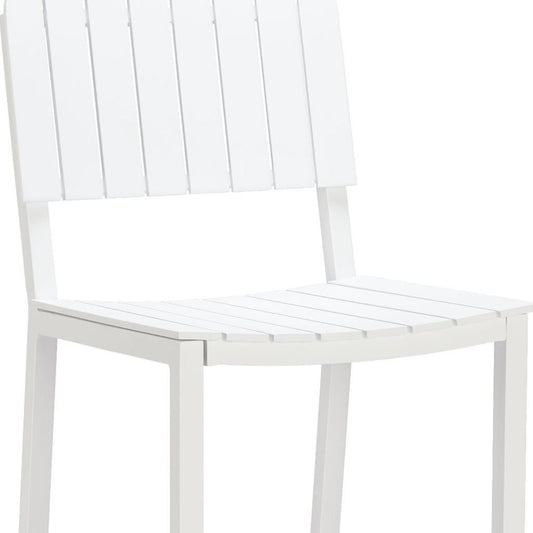 30" White Aluminum Outdoor Bar Height Chair HomeRoots