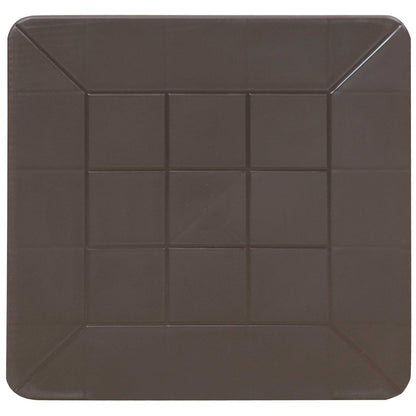 19" Brown Square Plastic Outdoor Side Table HomeRoots