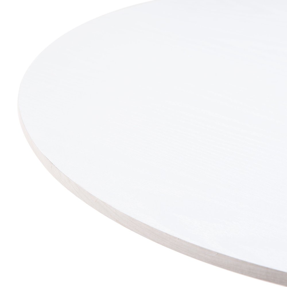 24" White and Gold Wood and Steel Rounded Bar Table HomeRoots