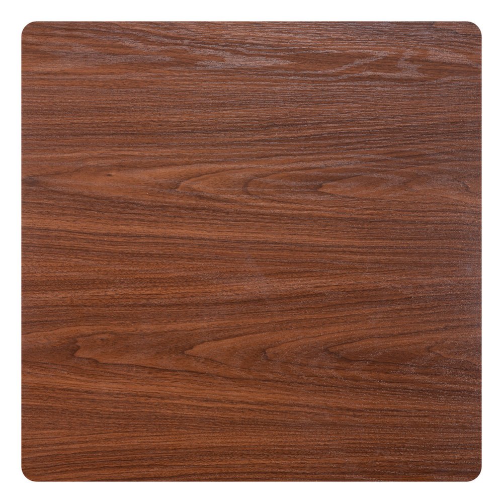 24" Brown and Black Wood and Steel Square Bar Table HomeRoots