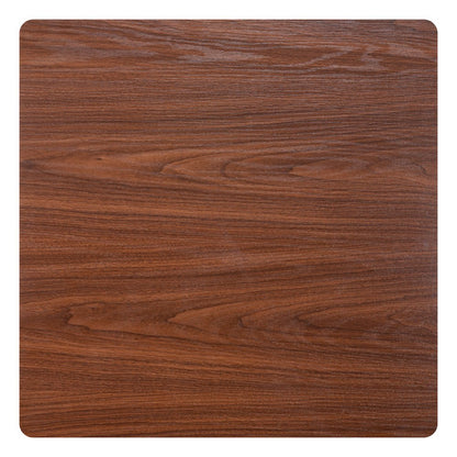 24" Brown and Black Wood and Steel Square Bar Table HomeRoots
