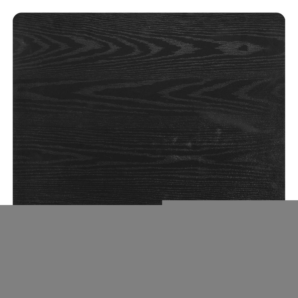 24" Black Wood and Steel Square Bar Table HomeRoots
