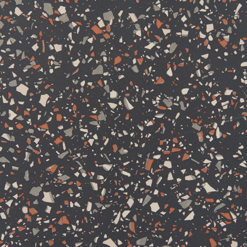 24" Black Faux Terrazzo and Steel Square Bar Table HomeRoots