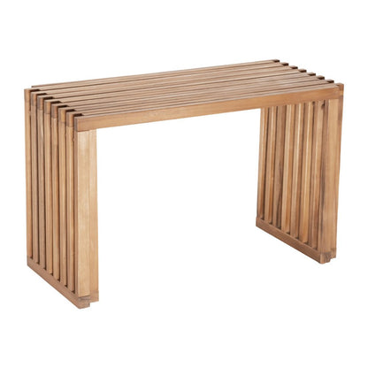 54" Natural Acacia Solid Wood Extendable Garden Patio Bench HomeRoots