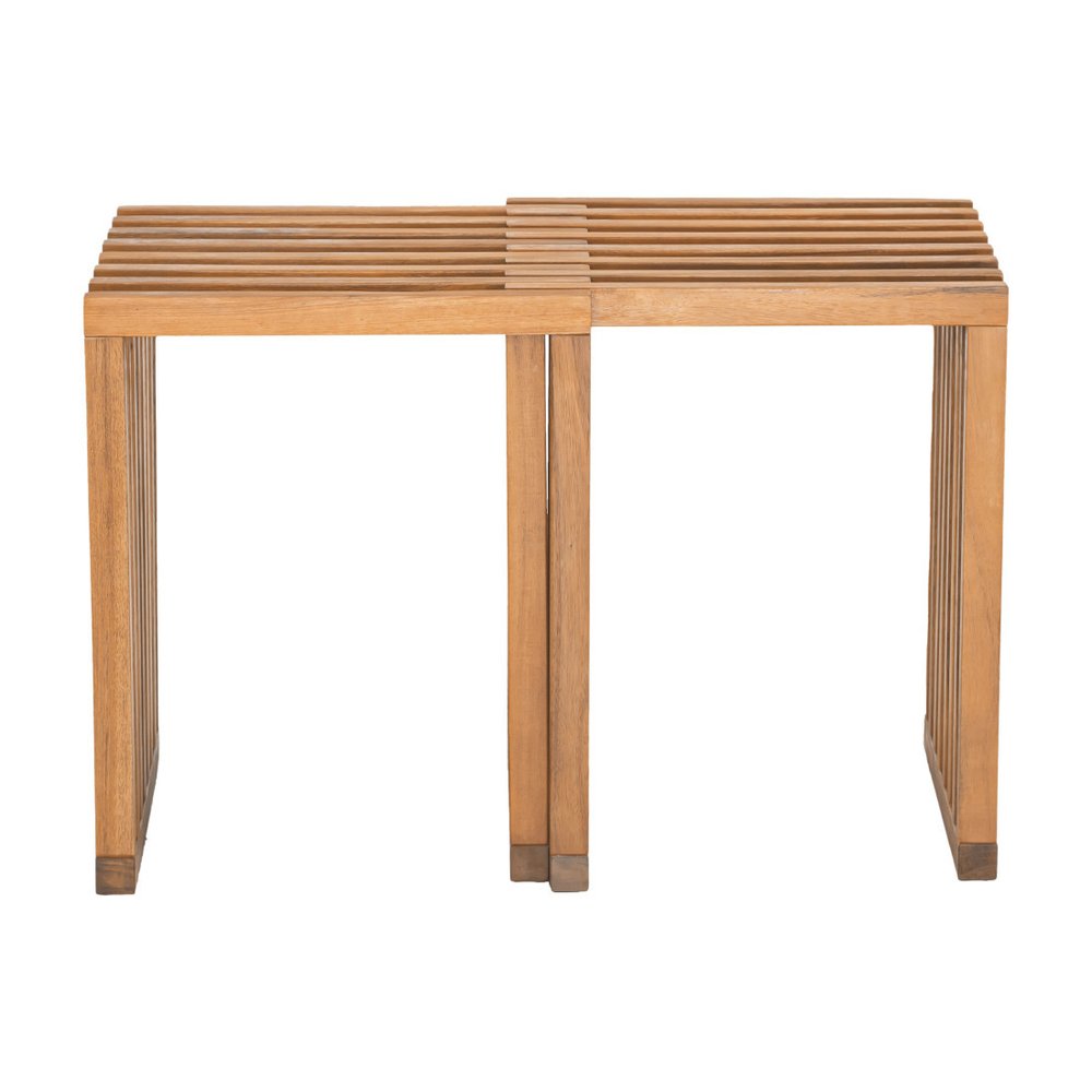 27" Natural Solid Wood Extendable Indoor Outdoor Bench HomeRoots