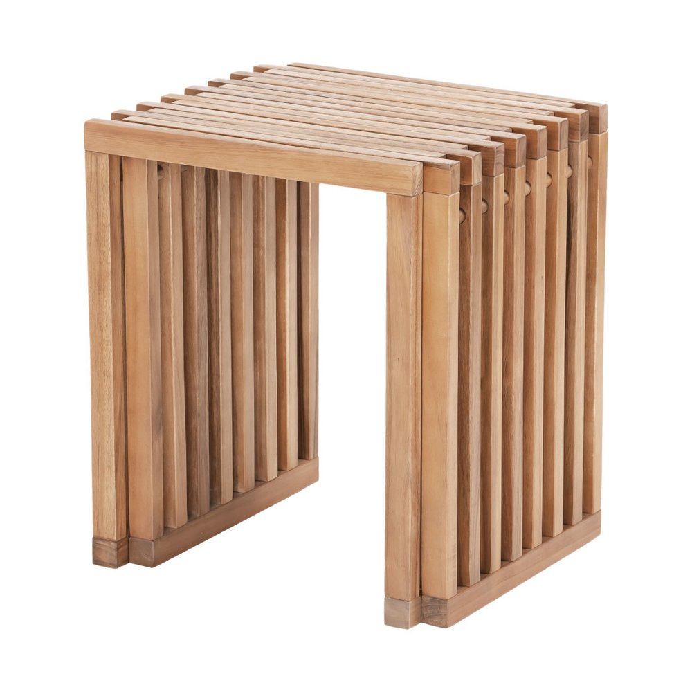 27" Natural Solid Wood Extendable Indoor Outdoor Bench HomeRoots