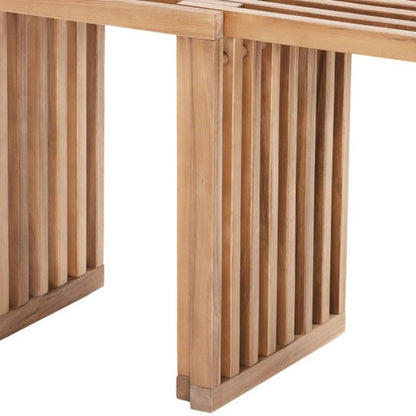 27" Natural Solid Wood Extendable Indoor Outdoor Bench HomeRoots