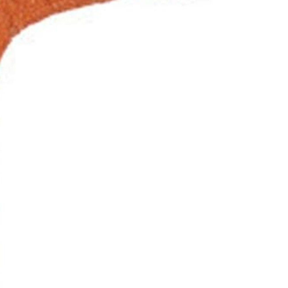 50" Orange Fabric Abstract Curvy Upholstered Bench — view 7