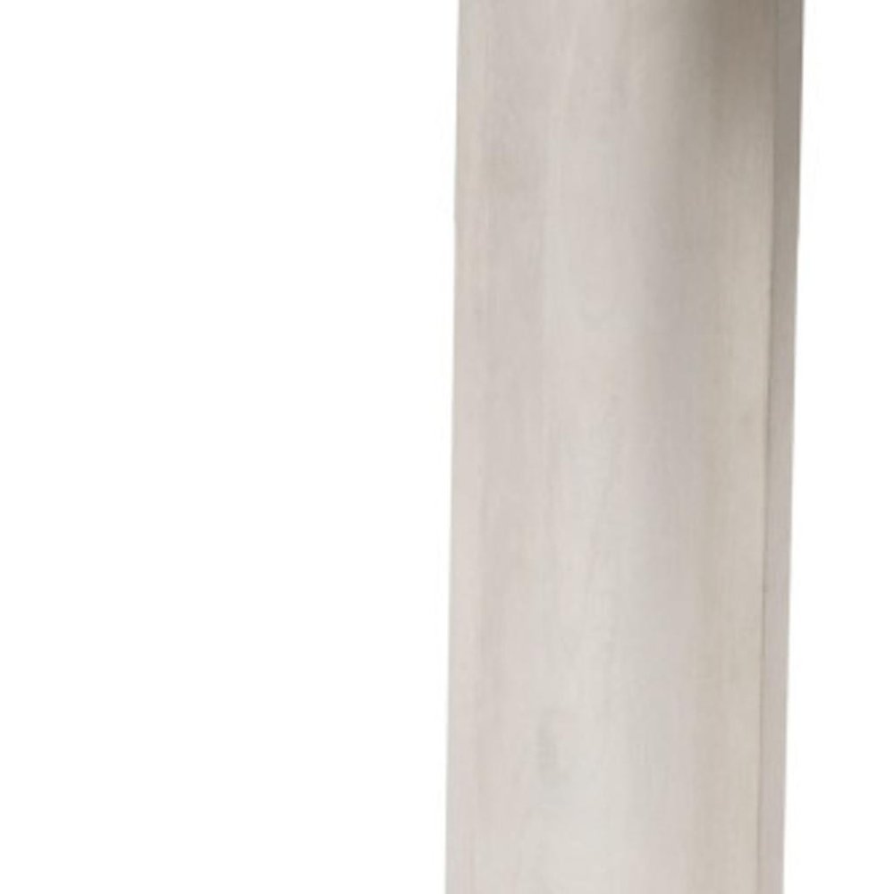 58" White Solid Wood Oval Console Table HomeRoots