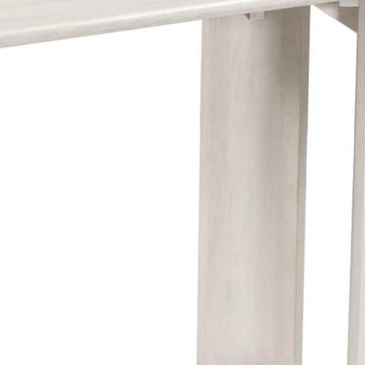58" White Solid Wood Oval Console Table HomeRoots