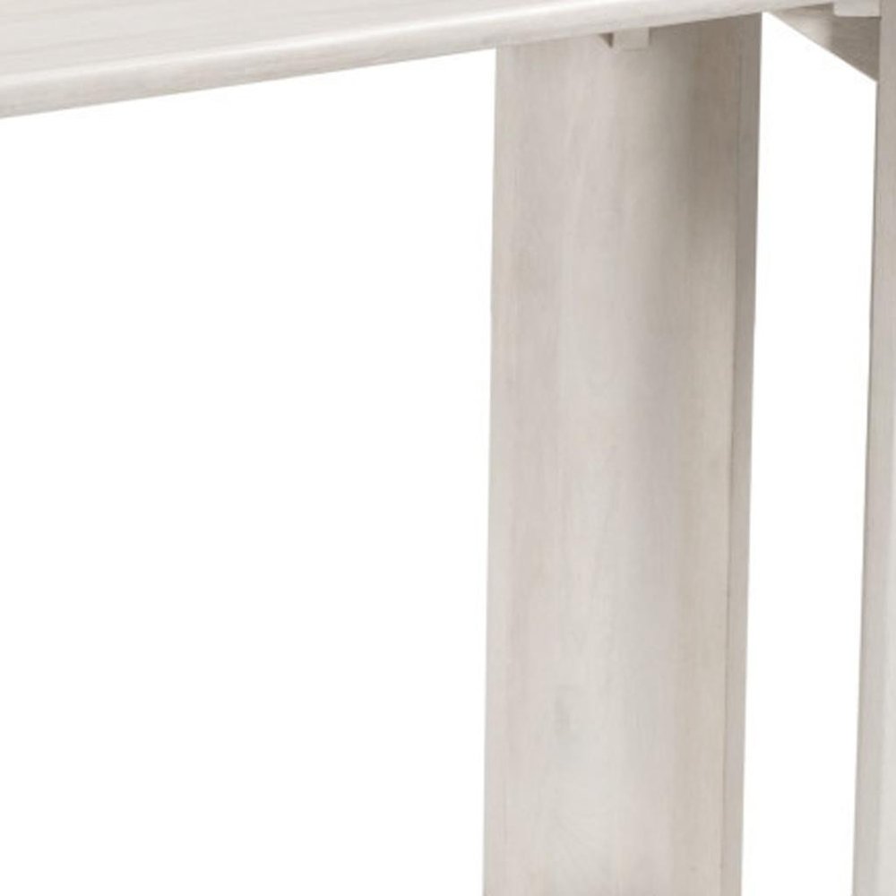 58" White Solid Wood Oval Console Table HomeRoots