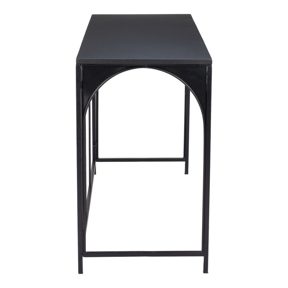 50" Black Steel Frame Console Table HomeRoots