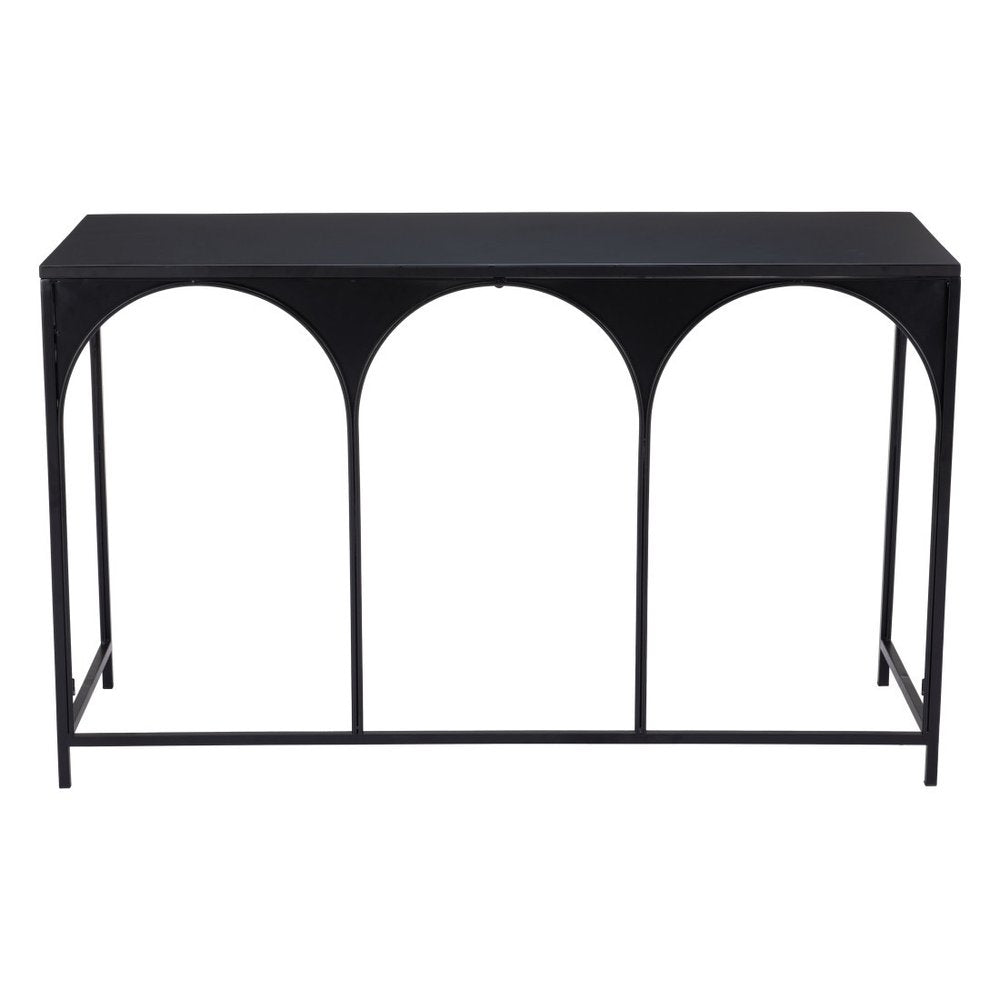 50" Black Steel Frame Console Table HomeRoots