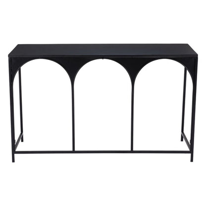 50" Black Steel Frame Console Table HomeRoots