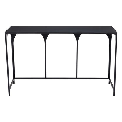 50" Black Steel Frame Console Table