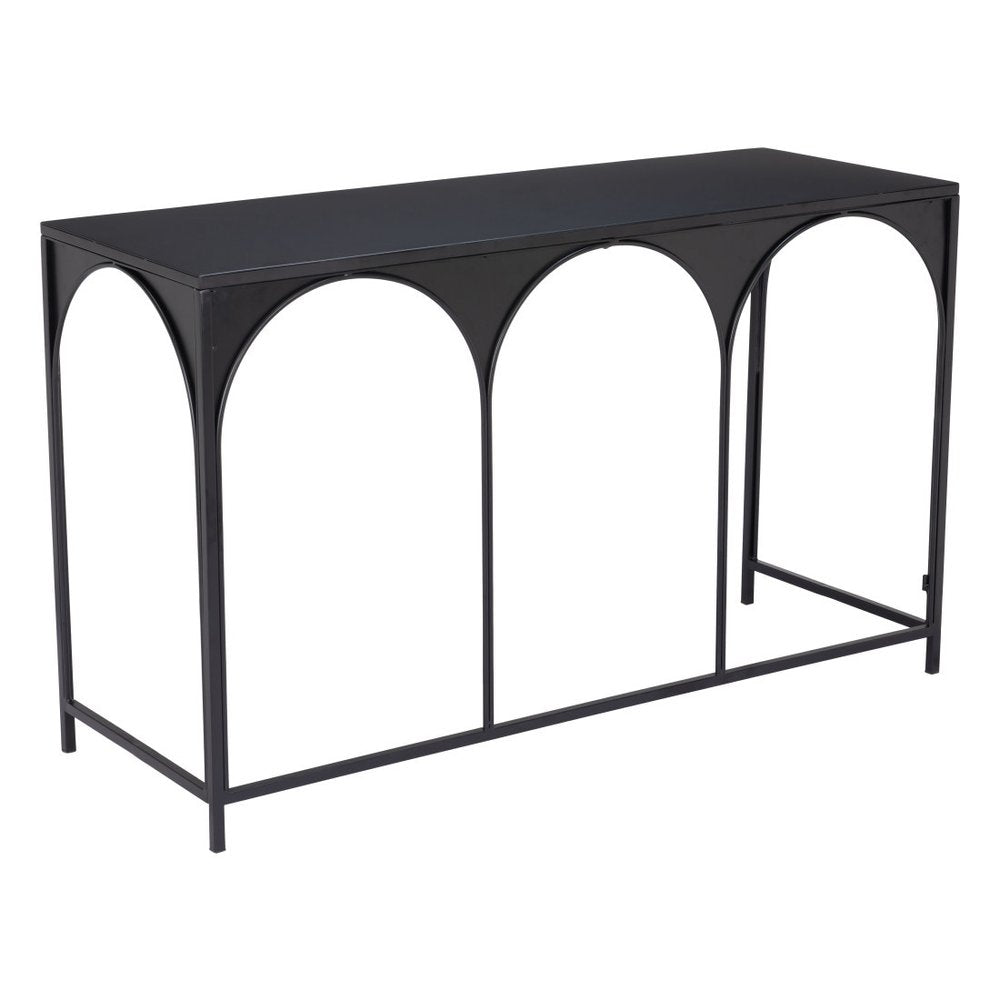 50" Black Steel Frame Console Table HomeRoots