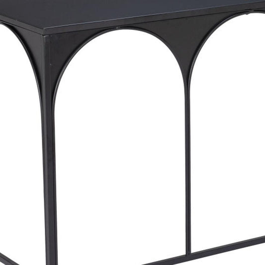 50" Black Steel Frame Console Table HomeRoots